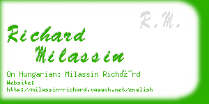 richard milassin business card